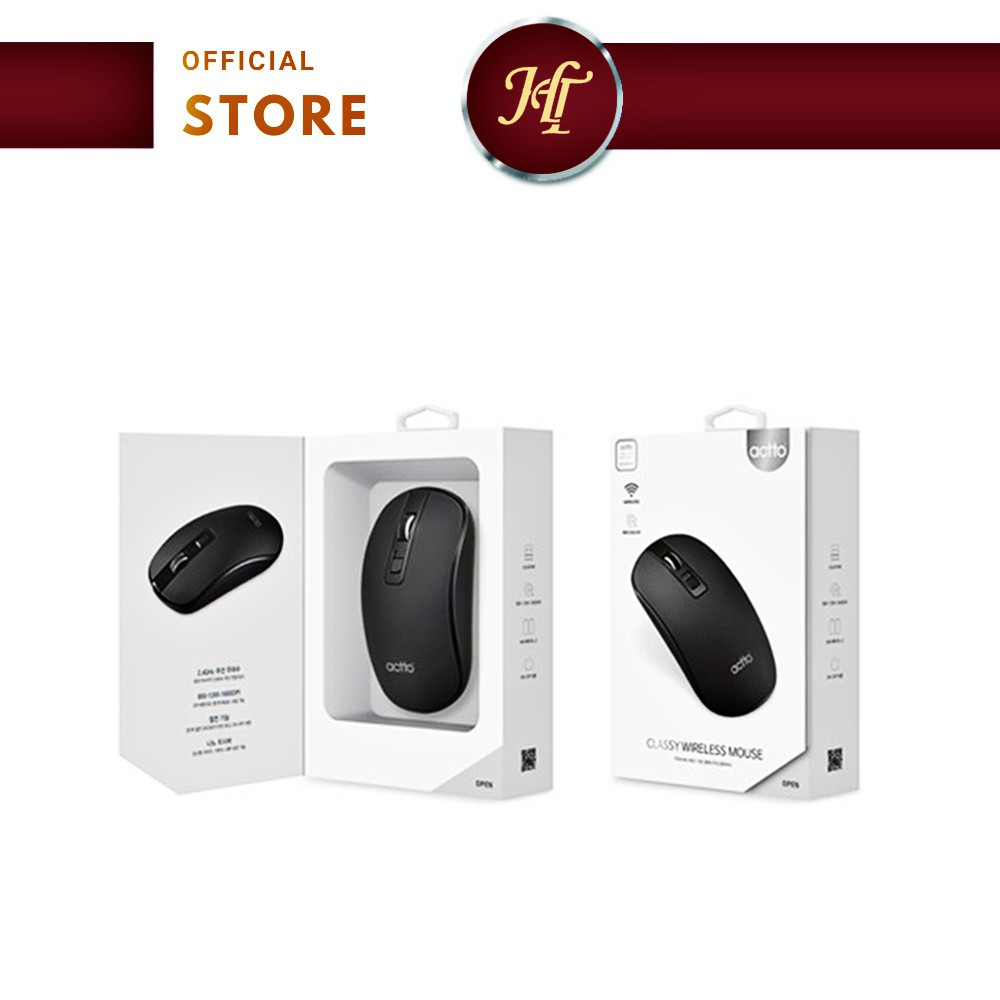 Chuột quang không dây thiết kế sang trọng, khoảng cách kết nối 10m - Classy Wireless Mouse Actto-MSC-186