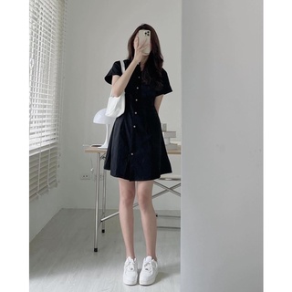 [Sỉ] Váy Sơ mi Chất Kaki Chun Sau 3 Màu Basic