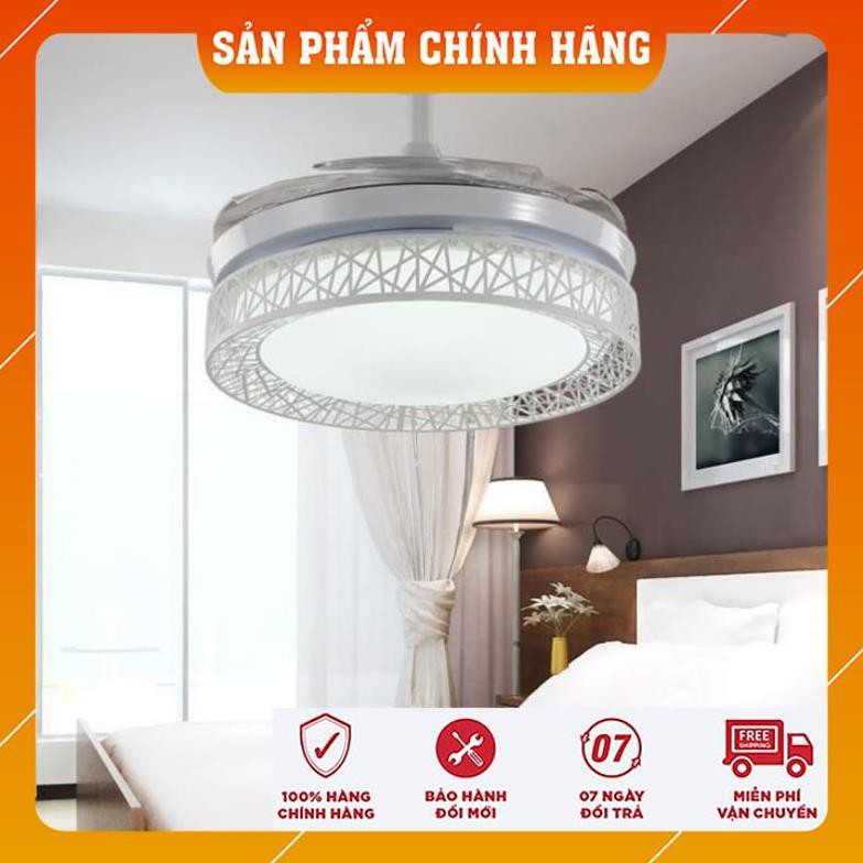 [Hàng cao cấp] Quạt trần đèn dấu cánh, quạt trần phòng khách A8701-cánh cụp cánh xòe có 3 chế độ sáng-điều khiển từ xa | BigBuy360 - bigbuy360.vn