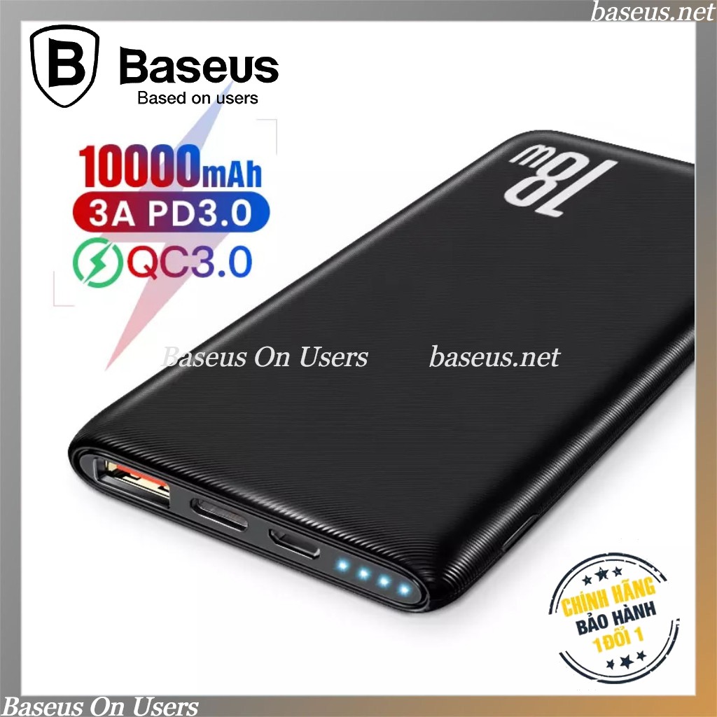 Pin dự phòng sạc nhanh Baseus 10000mAh PD/QC 18W (Powerdelivery / Quick Charge Power Bank )