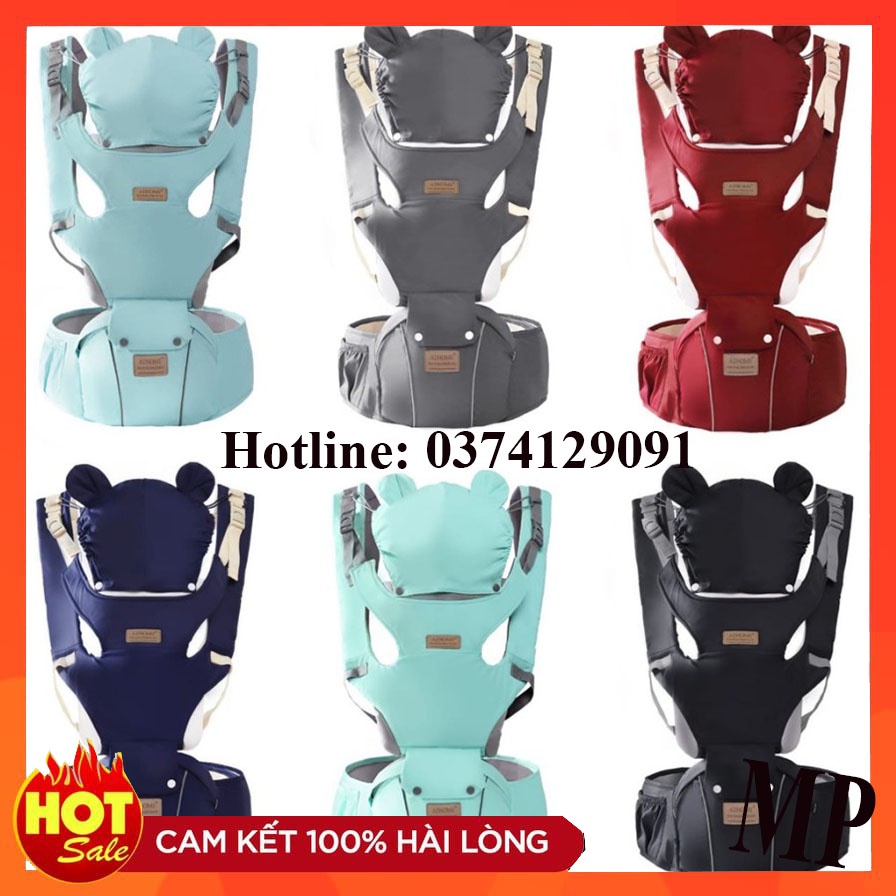 [Chính Hãng] Địu Em Bé AINOMI,Có Đỡ Cổ, Đỡ Lưng,Chống Gù, Tấm Che Vùng Đầu, Địu Em Bé Sơ Sinh Cao Cấp 4 Mùa Đa Tư Thế