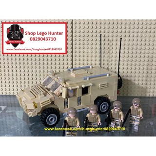 Army Modern War Amored Vehicle Xe thiết giáp M-ATV của QĐ Mỹ ( Hàng Moc lắp ráp sẵn )