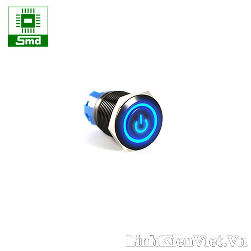 Nút nhấn nguồn chống nước 12mm 3V Xanh Dương