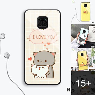 Ốp lưng kính Xiaomi redmi note 9s / note 9 pro in 3D hoạt hình cưng xỉu