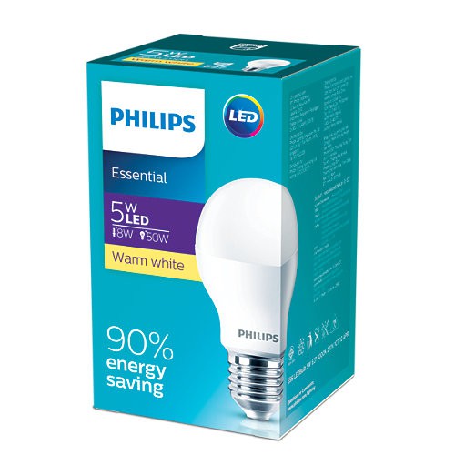 🔥XẢ HÀNG TRẢ KHO Philips🔥 bóng đèn led buld essential 5W 7W 9W 11W 13W A60 E27 ánh sáng trắng 220V