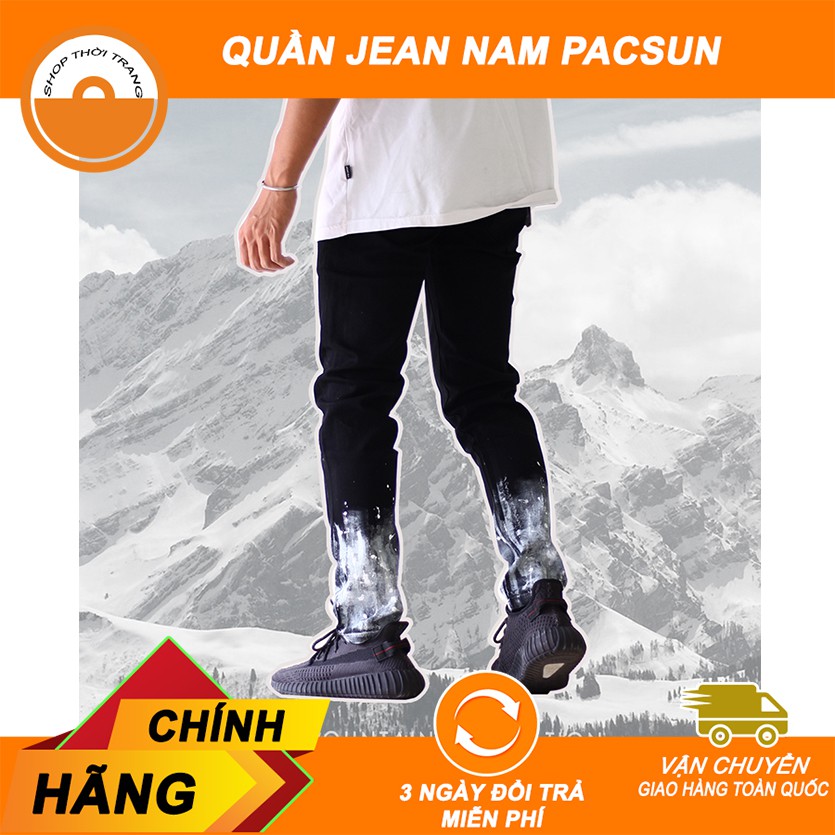 [GIẢM 10k FOLLOW] QUẦN JEAN NAM ĐEN VẨY SƠN