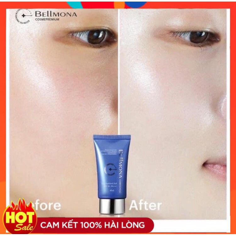 Kem Chống Nắng Bellmona ⚡FREE SHIP⚡ - Dual Sun Block Soft SPF50 - 60ml