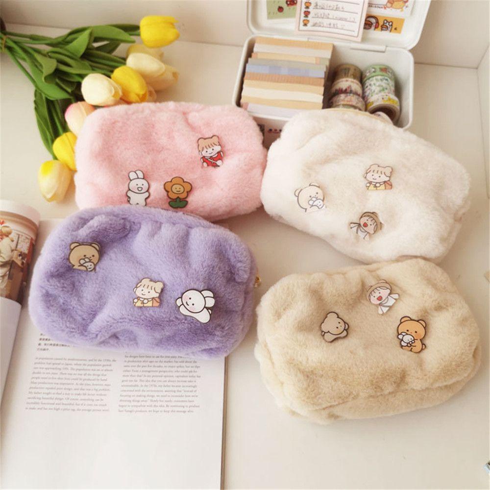 Túi Đựng Bút / Mỹ Phẩm Phủ Lông Xinh Xắn MIHAN1 Ốp