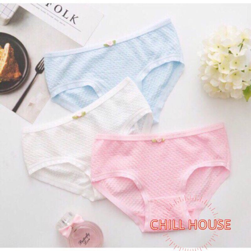 Quần lót cotton nơ hoa siêu đẹp Q 104- CHILL HOUSE