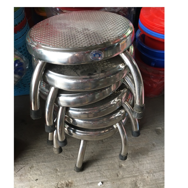 Ghế đẩu inox 1 tấc