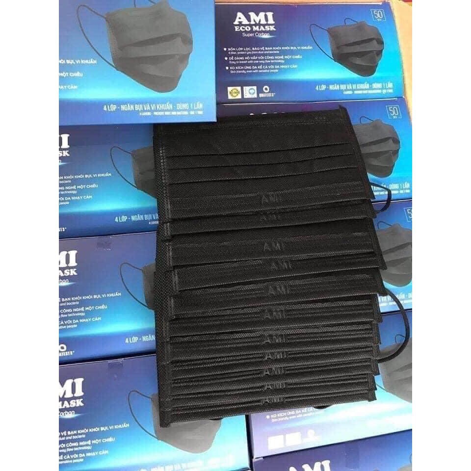 Khẩu trang y tế 4 lớp giấy kháng khuẩn hàng công ty hộp 50 chiếc Ami - Sakata - 3D - Phúc Anh - Famapro | BigBuy360 - bigbuy360.vn