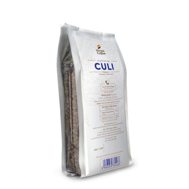 Cà Phê Culi (Peaberry) Hạt Rang Xay Cao Cấp HONEE COFFEE 500g - NGON NGON CÀ PHÊ