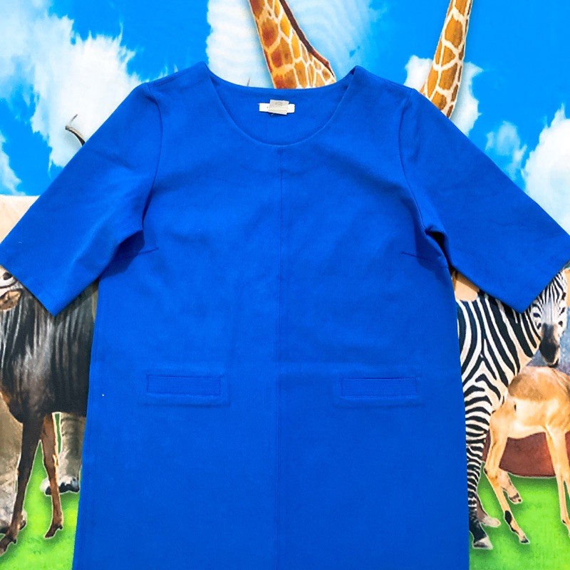 Size M đầm thun Umi xanh biển đậm tay ngắn | BigBuy360 - bigbuy360.vn