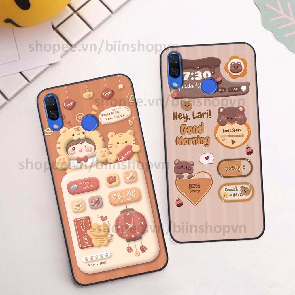 Ốp Huawei Nova 3 / Nova 3i in 3D icon gấu nổi siêu xinh, siêu đáng yêu, cá tính phong cách
