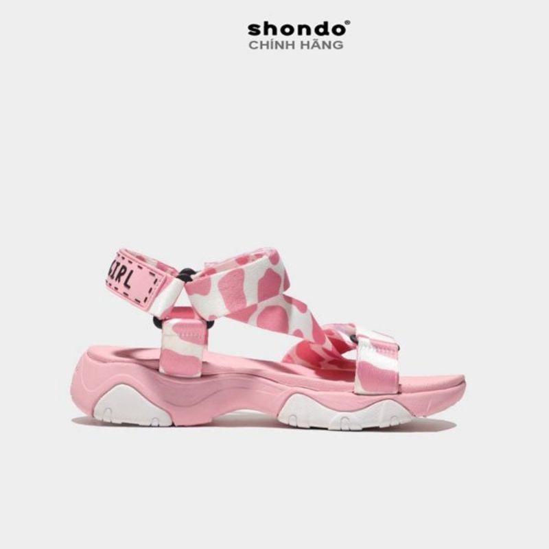 Sandal Shondo Girly hồng quai bò sữa GI thumbnail