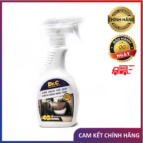 TẨY CẶN CAXI BỒN TẮM, BỒN RỬA MẶT, VÁCH KÍNH DR.C  - 300ML, Vệ Sinh Bề Mặt Và Các Vết Bẩn Đóng Cặn