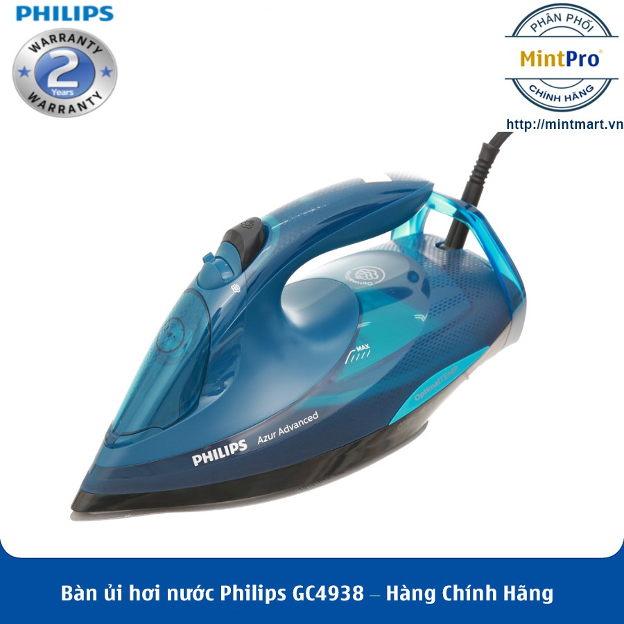 Bàn ủi hơi nước Philips GC4938 – Hàng Chính Hãng – Bảo Hành 2 Năm Toàn Quốc