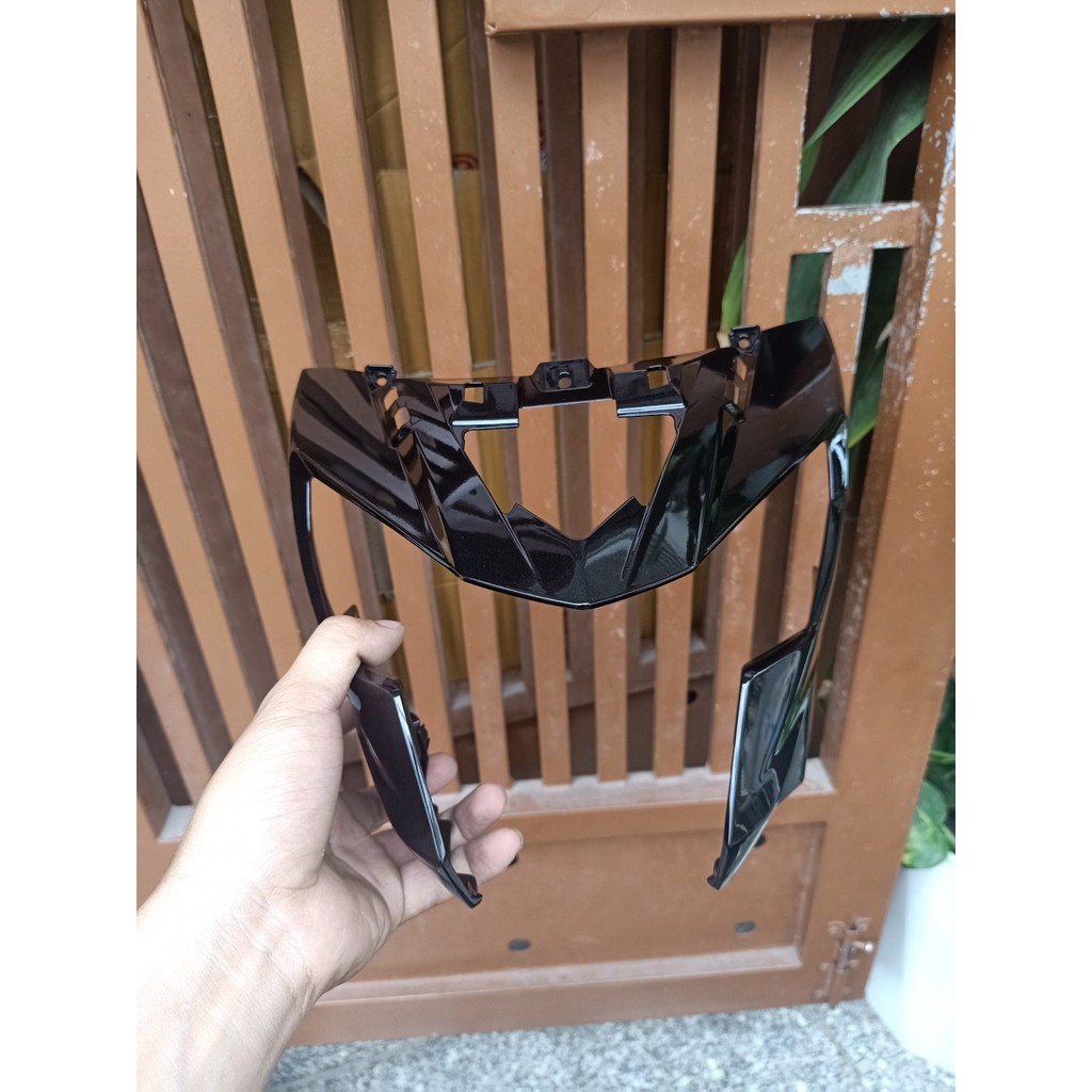 Ốp đầu cho xe Satria Fi Raider Fi màu đen bóng
