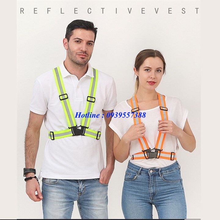 Dây Đai Phản Quang, Áo Phản Quang An Toàn Lao Động , Áo Dây Thun Phản Quang 3M Nam Nữ Đi Phượt/ Đi Xe Máy/ Đạp Xe Đạp/ T