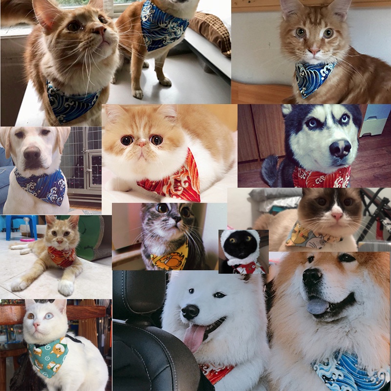 Khăn tam giác yếm đeo cổ in họa tiết đáng yêu cho nữ