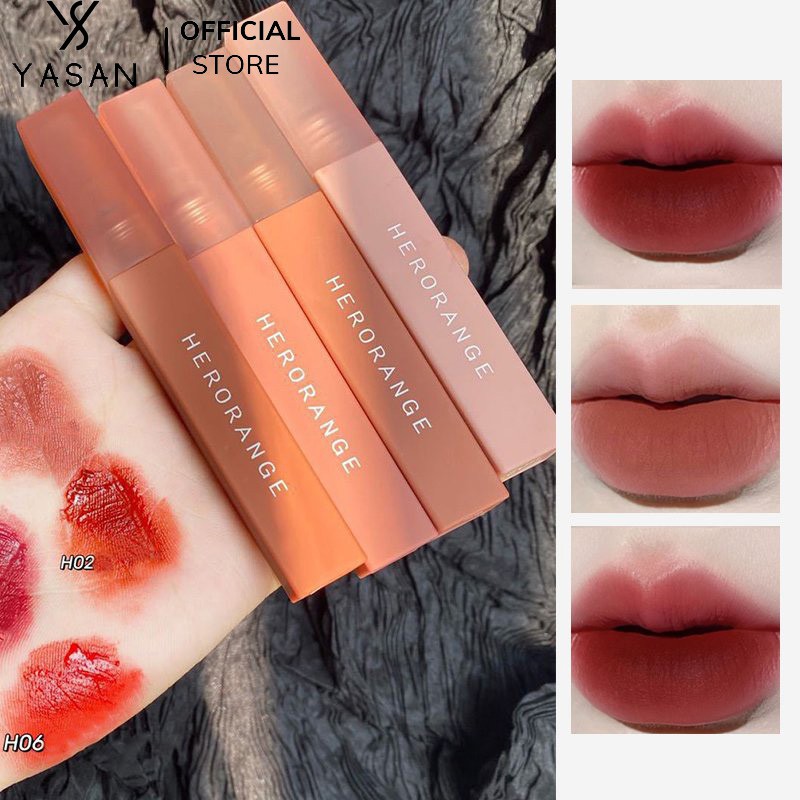Son kem lì HERORANGE lâu trôi mềm mịn căng mọng Nude Colordiary hot trend Yasan