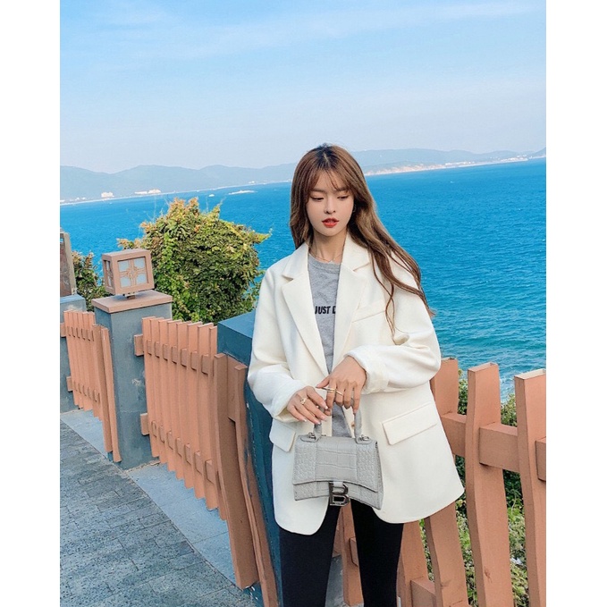 Áo Blazer tay dài màu trơn cho nữ- Áo Blazer Vest Nữ 1 Lớp Khoác Ngoài Dài Tay Nhiều Màu Kiểu Dáng Trẻ Trung