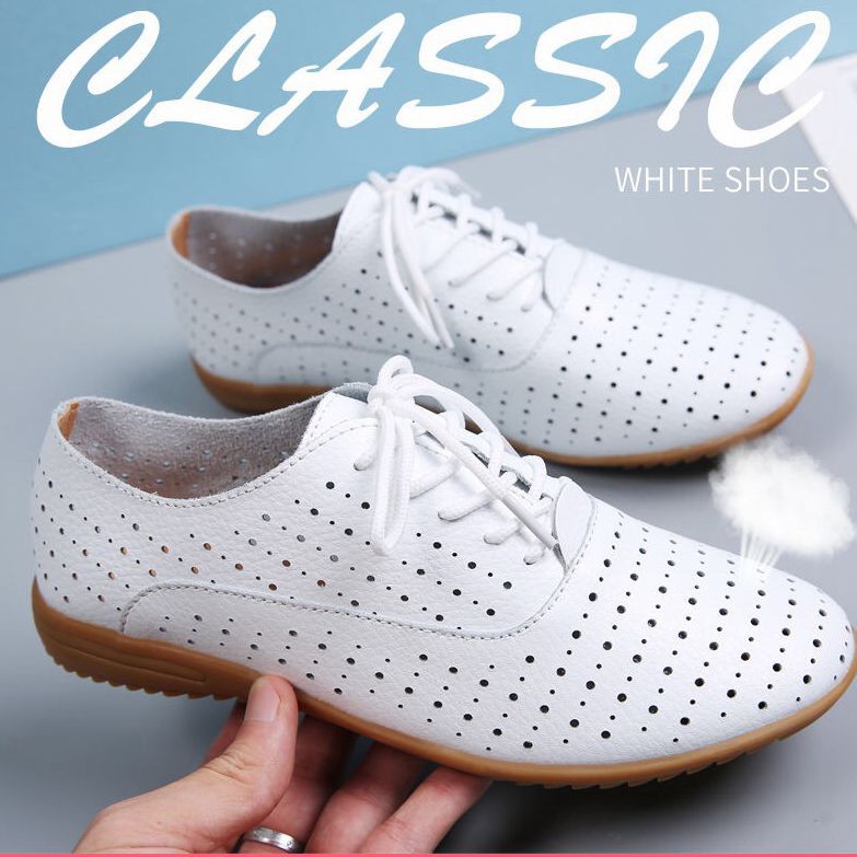 【bán như tôm tươi】Giày da bò làm thủ công thời trang cho nữ Giày phẳng Giày da nữ màu đen Giày nữ đi làm giày đi lại của phụ nữ | BigBuy360 - bigbuy360.vn