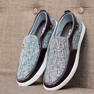 Giày lười vải xanh xám - mã MD2