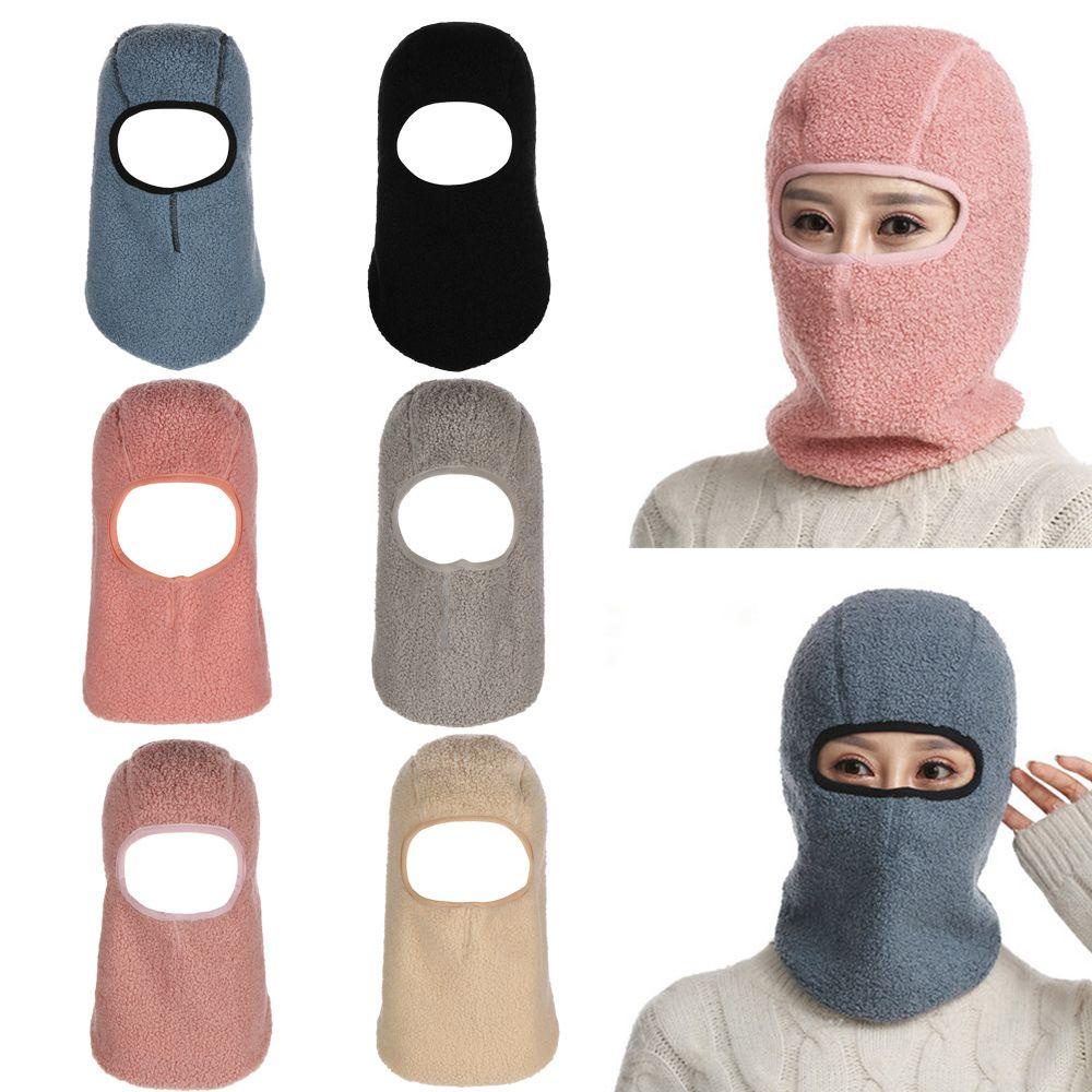 Mũ Trùm Đầu Bằng Vải Nhung Dày Dặn Giữ Ấm Chống Gió Thoải Mái Thời Trang