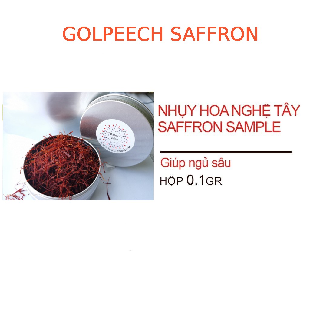 [Hộp Dùng Thử] Saffron (Nhuỵ Hoa Nghệ Tây) SAMPLE 0.1Gr