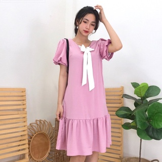 ĐẦM TAY PHỒNG THẮT NƠ TRƯỚC - NHATVY D1449