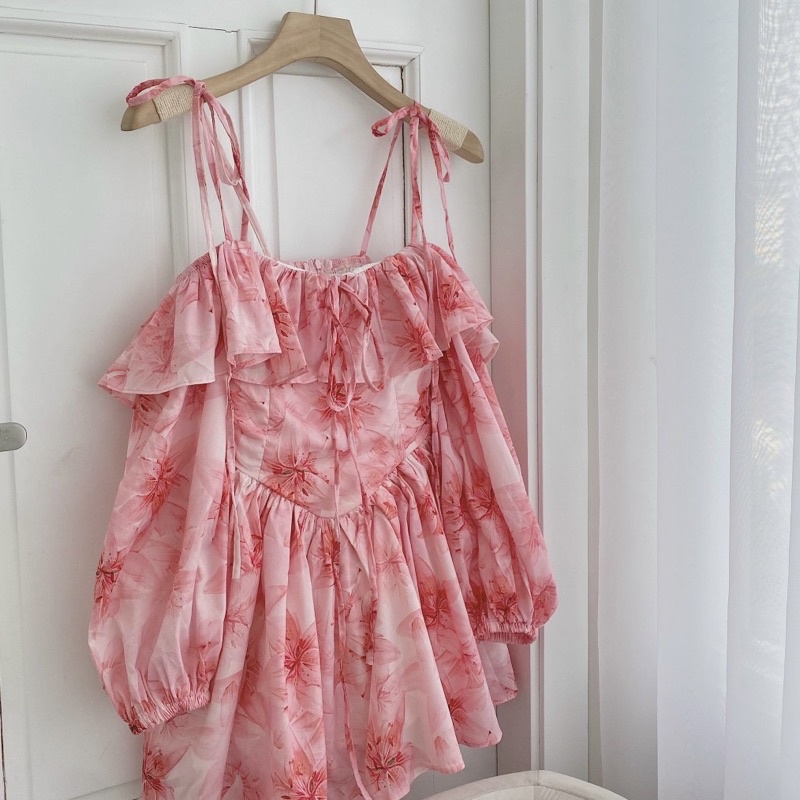 🦋Đầm Hoa Nhí Trễ Vai🦋