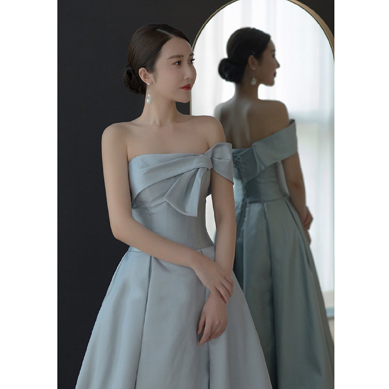 Đầm Dạ Hội Vải Satin Dáng Ôm Thanh Lịch Sang Trọng Cho Phụ Nữ