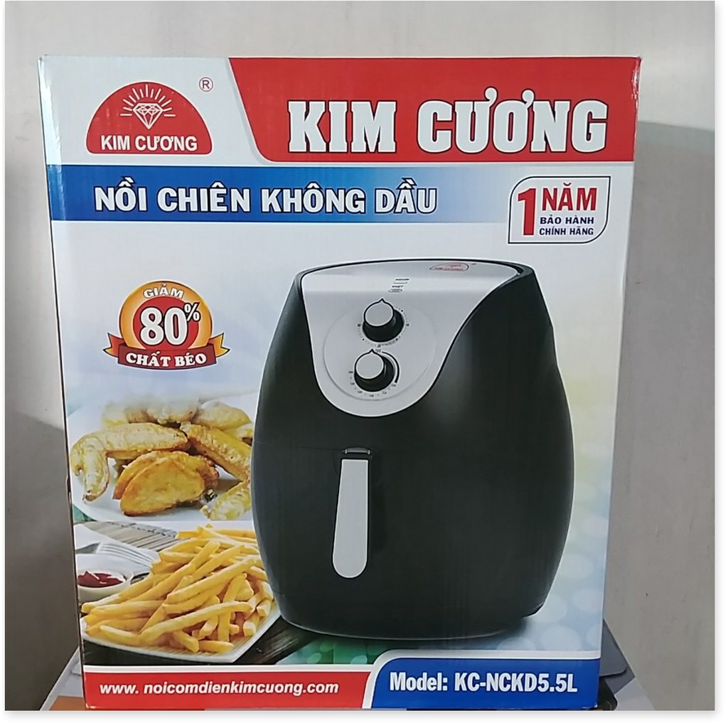 Nồi Chiên Không Dầu Kim Cương 5.5 Lít KC-NCKD5.5L (Bảo Hành 12 Tháng) Điện Gia Dụng Bảo Minh - Điện Gia Dụng Bảo Minh