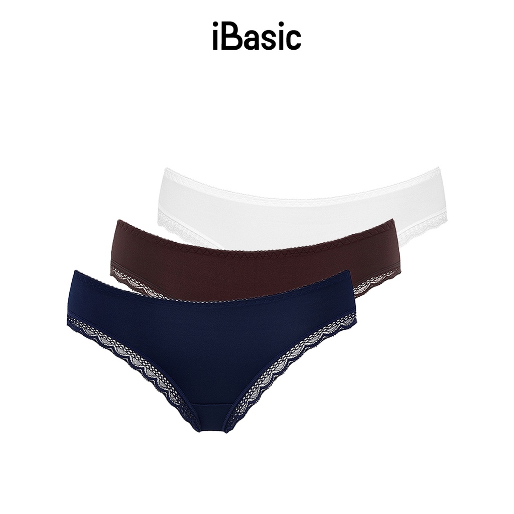 Combo 3 quần lót nữ bikini phối ren iBasic V153