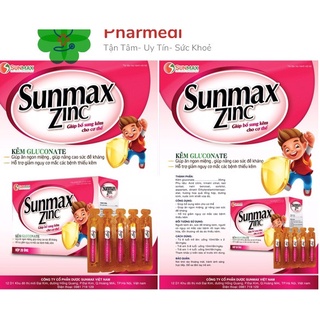 Ống kẽm uống SUNMAX ZINC bổ sung kẽm, giúp ăn ngon miệng, tăng cường sức đề kháng