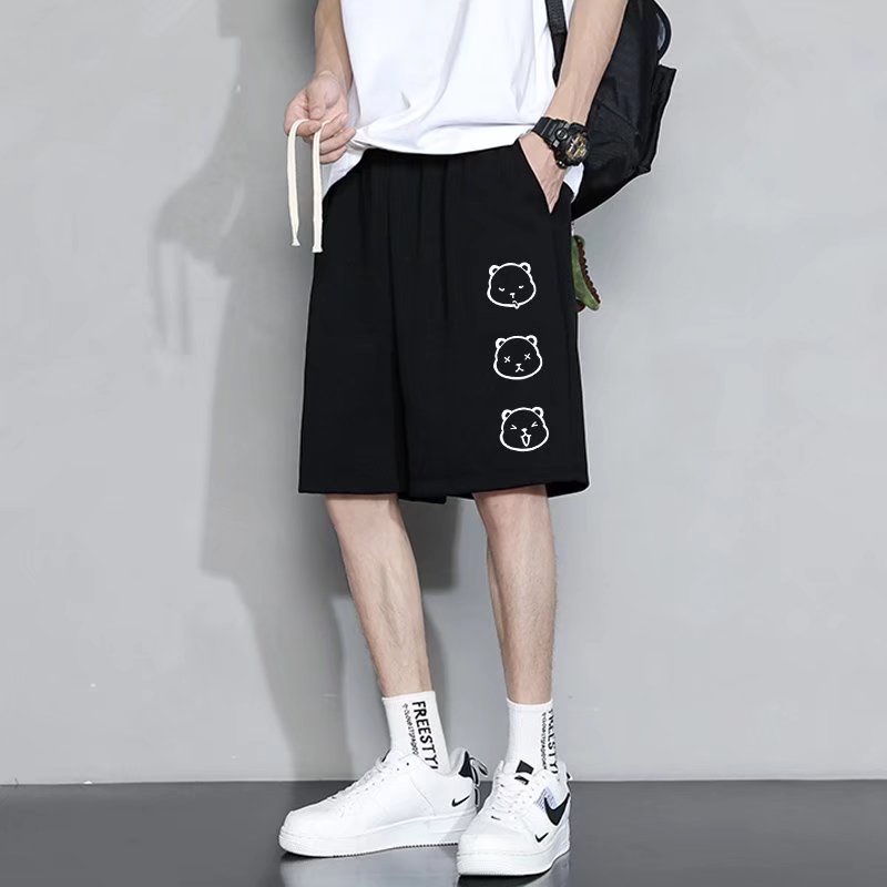 Quần Short Dáng Rộng In Họa Tiết Hoạt Hình Phong Cách Hàn Quốc Thời Trang Mùa Hè Cho Nam Cỡ M-8XL