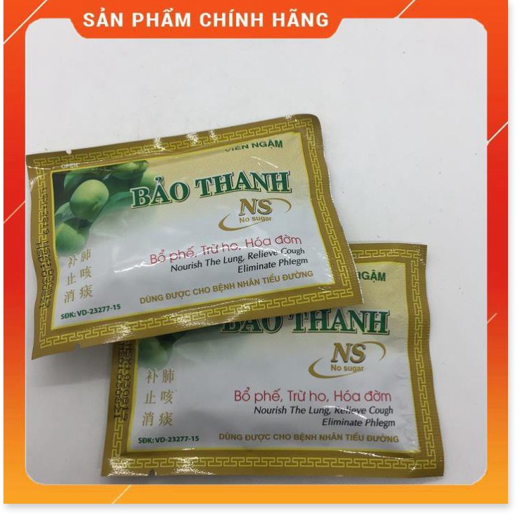 2 vỉ Viên ngậm BẢO THANH không đường