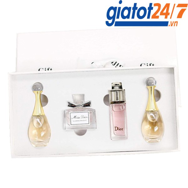 Gift-set Nước Hoa Dior 4 Chai [Hộp nơ trắng]