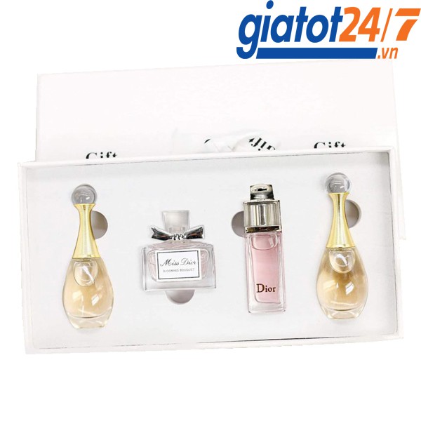 Gift-set Nước Hoa Dior 4 Chai [Hộp nơ trắng] | Thế Giới Skin Care