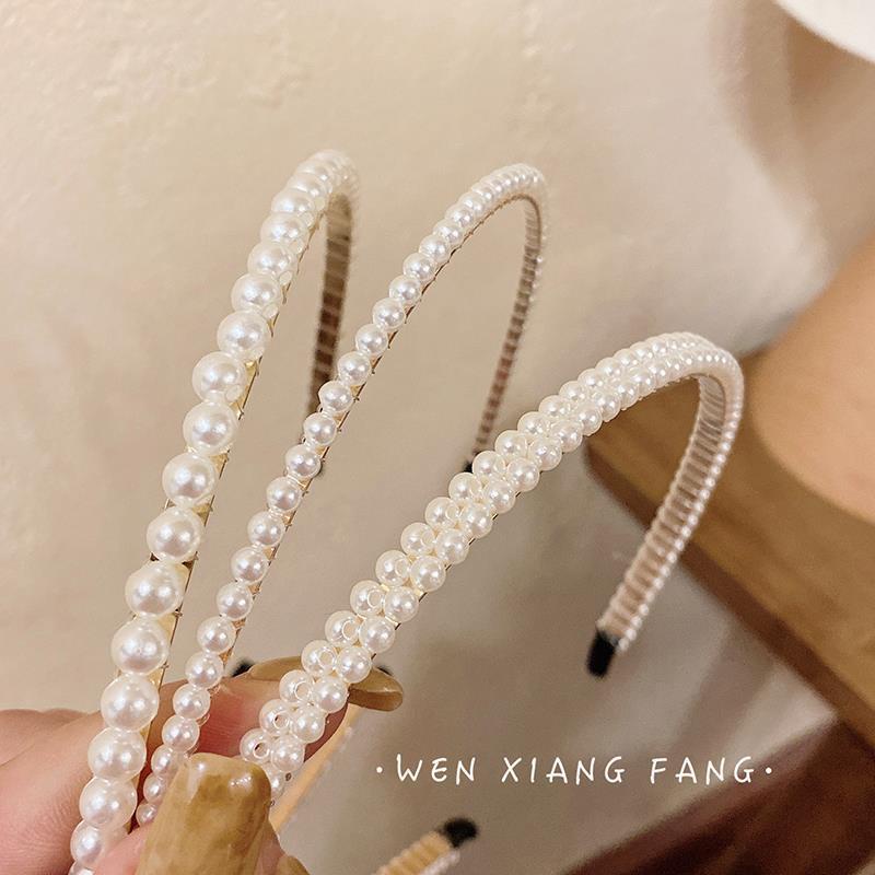 Băng Đô Cài Tóc Đính Ngọc Trai Phong Cách Pháp Thời Trang Mới 2021 Cho Nữ