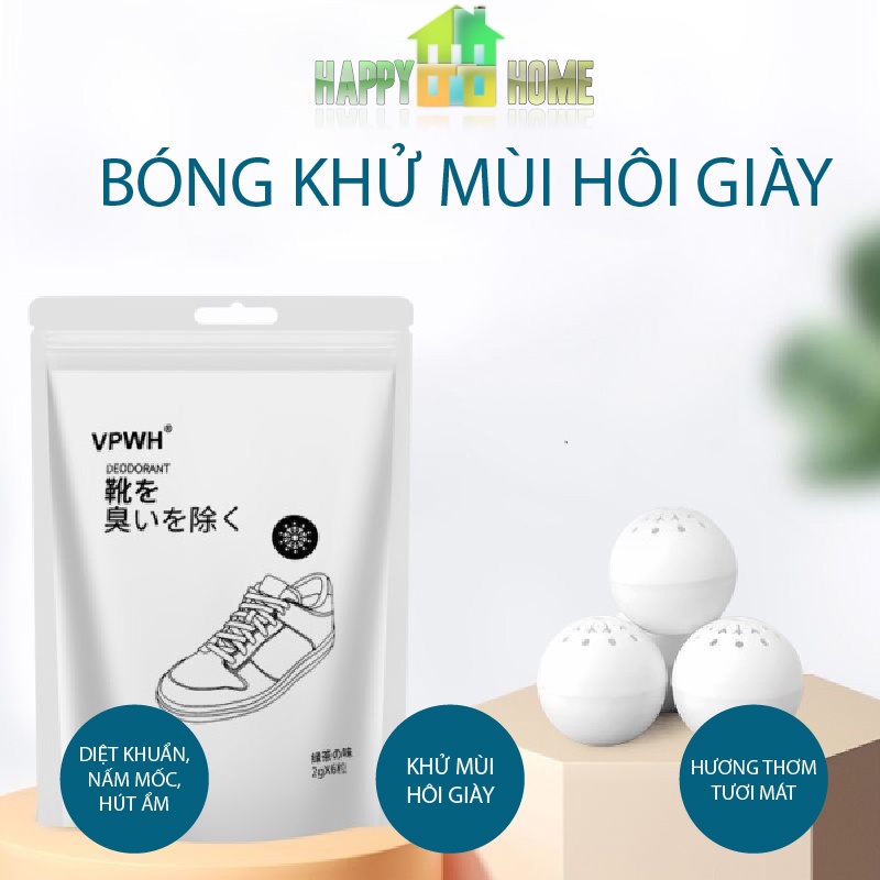 Viên Khử Mùi Hôi Giày Dép,Hút Ẩm Nấm Mốc Khử Khuẩn Nhật Bản ( Set 6 Viên)