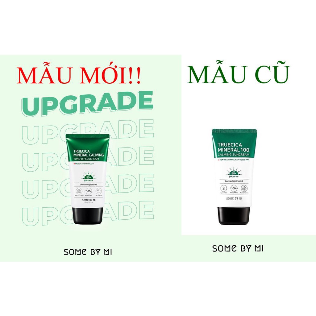 [2021]Kem Chống Nắng Dành Cho Da Dầu Mụn, Nhạy Cảm Some By Mi Trucica Mineral Calming Tone Up Suncream SPF50+/PA+++ 50ml