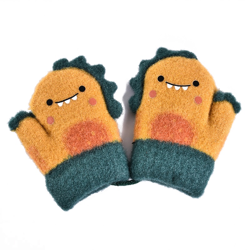 Găng Tay Len Hở Ngón Hình Bông Tuyết Cho Bé 1-3 Tuổi