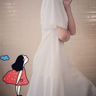 Đầm Nữ Trắng Xòe Cúc Dọc (KÈM ẢNH THẬT)