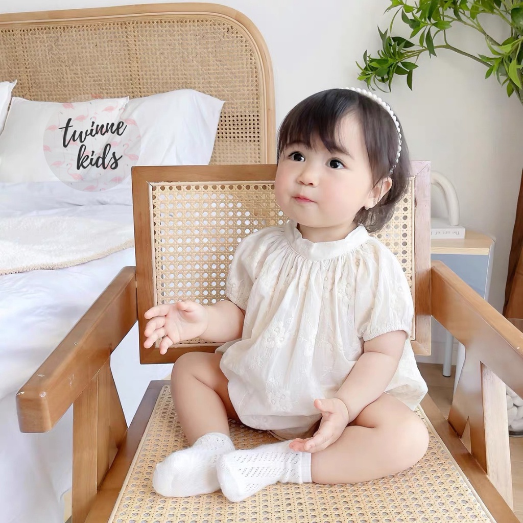 Bộ đồ bé gái, Bodysuit sơ sinh dự tiệc, quần áo bé gái chụp ảnh thôi nôi cho bé từ 5-13kg vải cotton mềm thoáng Twinne