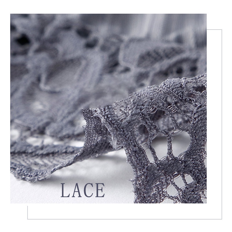 Quần lót kẻ sọc thêu họa tiết phối ren quyến rũ lưng thấp xuyên thấu S-XXL dành cho nữ