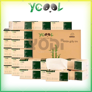 Khăn giấy tre/khăn giấy rút YCOOL phù hợp cho cả bà mẹ và trẻ em.