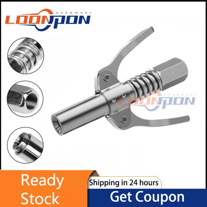 Đầu bơm mỡ bò bôi trơn áp suất cao dạng kẹp khóa tiện dụng cho tất cả các thiết bị máy móc ô tô xe tải máy móc.