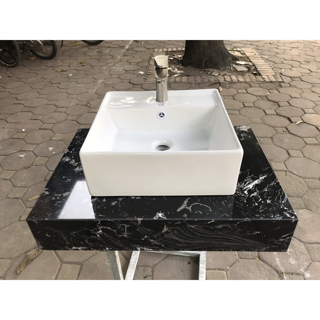 Bàn đá lavabo chậu vuông